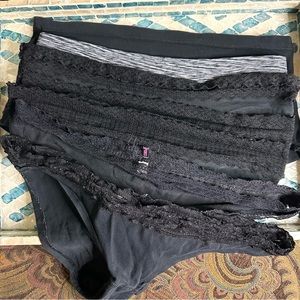 PINK Victoria’s Secret Black Panties Large